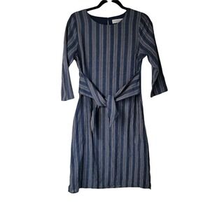 PIPER & SCOOT Boho Cambray Stripe‎ Midi Dress Small